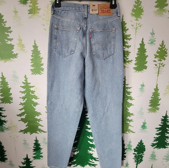 Levi's 24x29 Distressed High Waisted Mom Tapered Jeans - Picture 3 of 10